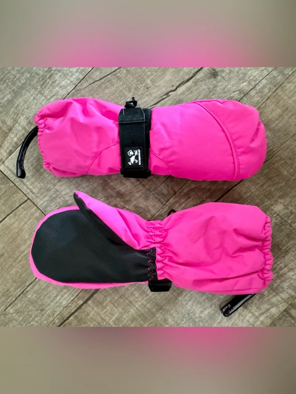 Kids Pink Waterproof Snow Mittens Size Small Winter Gloves